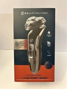 Bally Men's Rechargeable 3-HEAD Rotary Shaver Stainless Steel